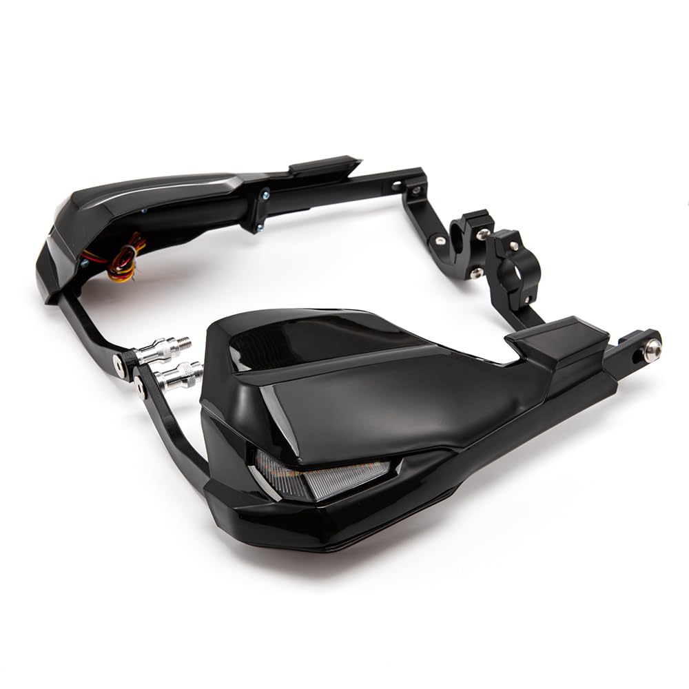 Motorrad Handschutz mit Licht 22 mm 25 mm Lenker Windabweiser Handschutz Handprotektoren für R1250GS R1200GS ADV F800GS Adventure S1000XR F900XR F850GS (Schwarz)
