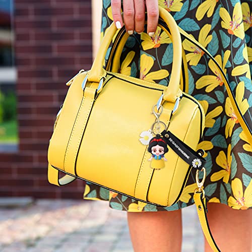 Princess Keychain For Girls - Cute Kawaii Anime Keychain, Fairy Tale Ladies Purse Handbag Decorative Bag Accessories (Snow) #TOP6