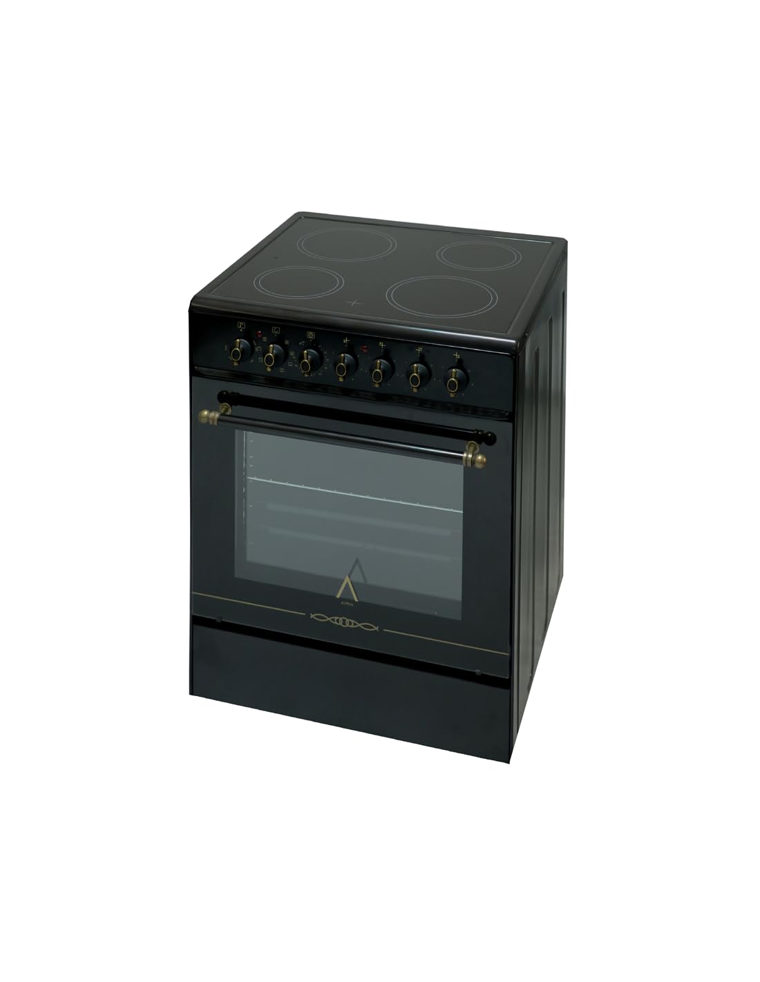 ALPHA Cocina Eléctrica VULCANO ZEUS GOLD, Vitrocerámica, Horno 8 Funciones