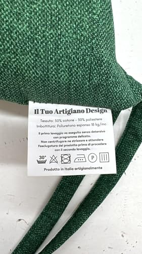 Il Tuo Artigiano Design Set of 4 or 6 Cushions for Kitchen Chairs, Made in Italy, Kitchen Chair Cushions, Set of 6, 40 x 40 cm, Thickness 6 cm, Sponge and Soft Acrylic Padding (6, Green) - Cosy Home Interiors Il Tuo Artigiano Design Set of 4 or 6 Cushions for Kitchen Chairs, Made in Italy, Kitchen Chair Cushions, Set of 6, 40 x 40 cm, Thickness 6 cm, Sponge and Soft Acrylic Padding (6, Green) - Image 10