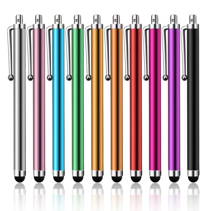 Stylus Pens for Touch Screens, LIBERRWAY Pen 10 Pack of Pink Purple Black Green Silver Universal...