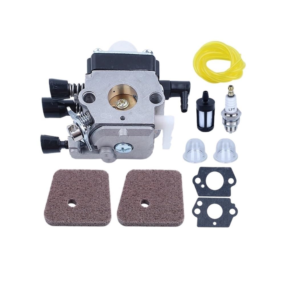 Kit de 10 filtros de aire y combustible compatible with carburador de desbrozadora, compatible con FS38, HS45, FS45, FC55, FS310, con filtro de aire 4228-120-0608
