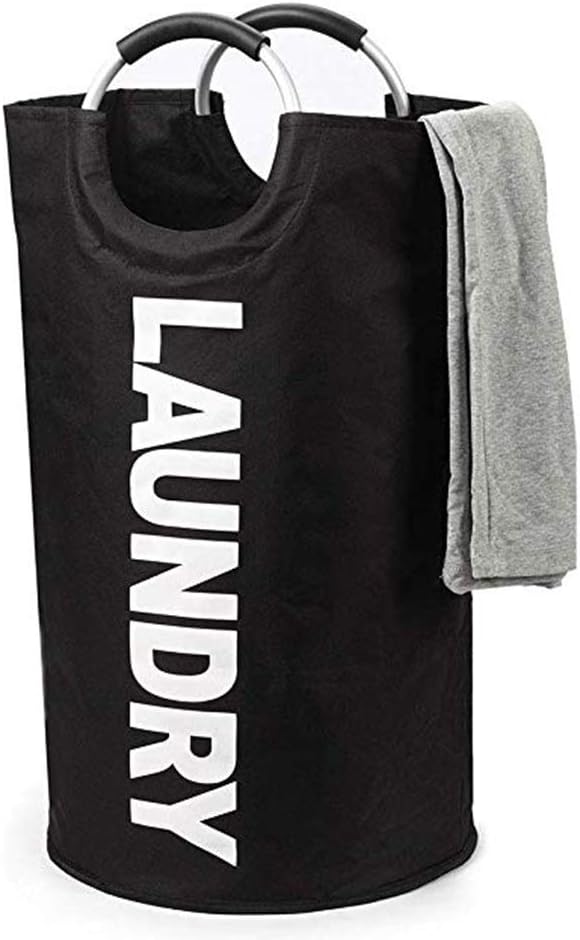 Dirty Laundry Hamper Sorter Basket Dirty Clothes Bag Storage Basket Dirty Clothes Bin Box Large Fabric with Aluminum Handle (Color : RED, Size : 37 63cm) (Black 37 * 63cm)