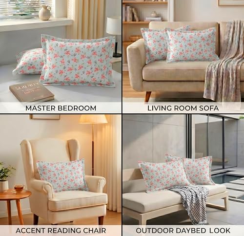 Image of BSB HOME Cotton Pillow Covers Pack of 2, 210 TC Soft Breathable Hypoallergenic Pillow Cases, Fade Resistant Bed Pillow Covers, 17 x 27 Inches (43 x 69 cm) (Powder Blue)