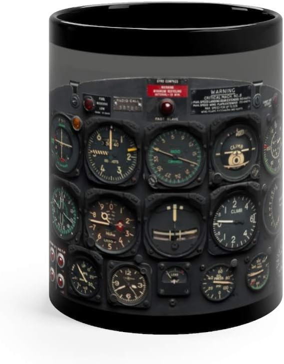 Pilot Mug, Instrument, Pilot Airplane, Aircraft, Flight Instrument, Pilot Gift Anniversary, Her Him, Family, Coffee Mugs 11oz, White