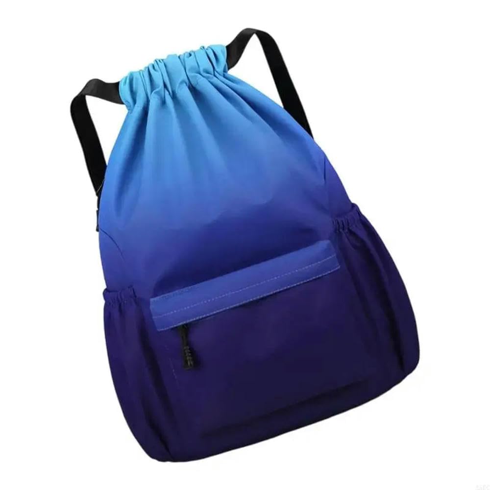 ZBDP - Zaino sportivo con coulisse, borsa da palestra, borsa da basket, grande capacità, borsa da spiaggia, zaino per donne e uomini
