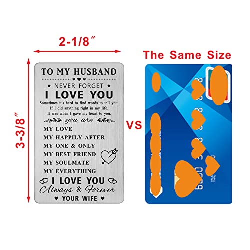 Husband Birthday Gifts from Wife - I Love You - Husband Birthday Wedding Anniversary Wallet Card Gifts2