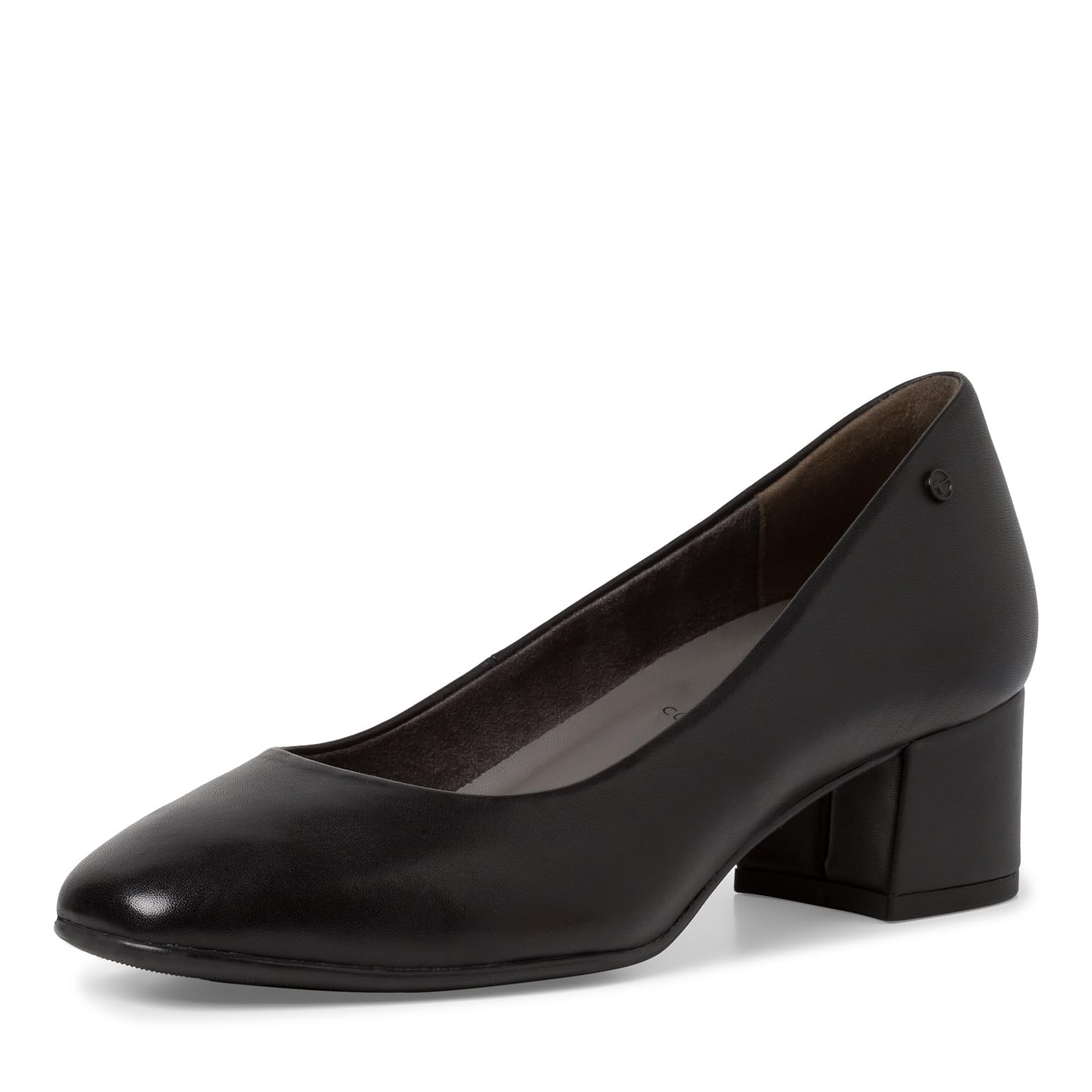 Tamaris Comfort Women’s Pumps Suede Low Heel Comfort Fit , Black, 6 UK