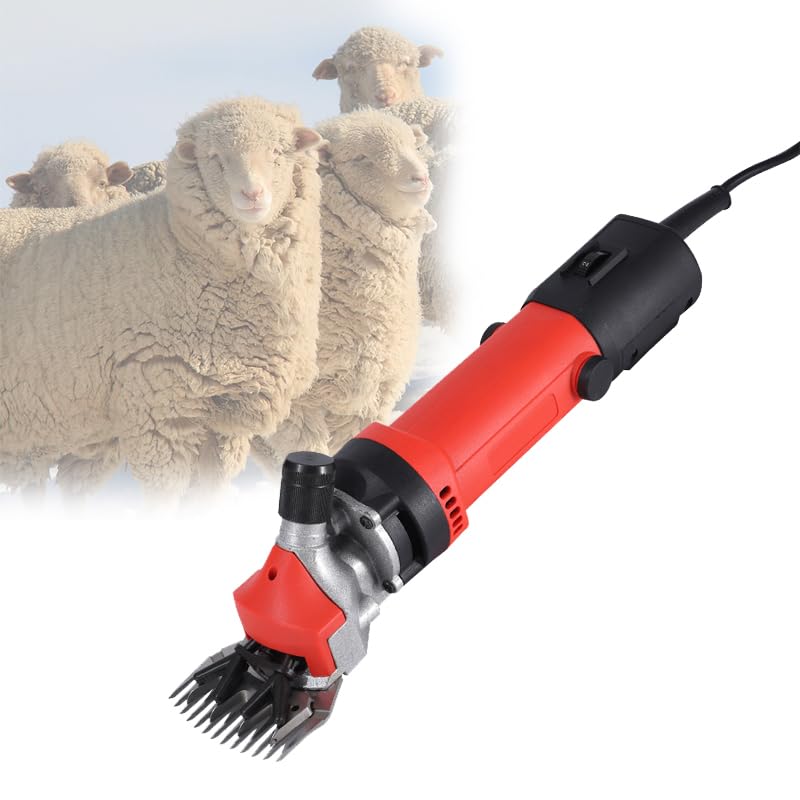 ZbOLi Tosatrice Elettrica Pesante Professionale da 690 W, Tosatrice Elettrica per Bestiame con 6 velocità, 24000 Giri/min Tosatrice per Toelettatura Animali, per Rasare Lana di Pelo di Pecore, Capre