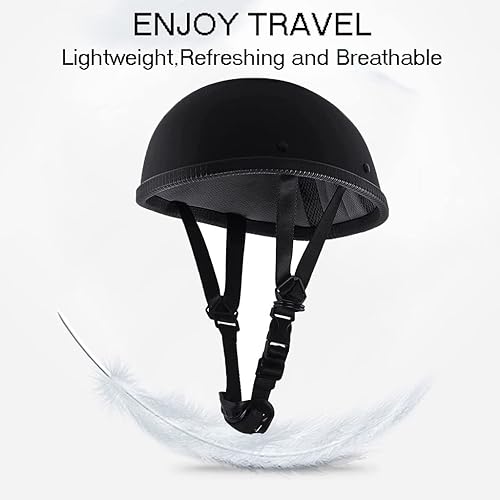 Miniatura 3 de Casco retro para jóvenes y adultos, casco clásico, medio casco, casco de motocicleta de perfil bajo, casco abierto para hombres y mujeres, aprobado