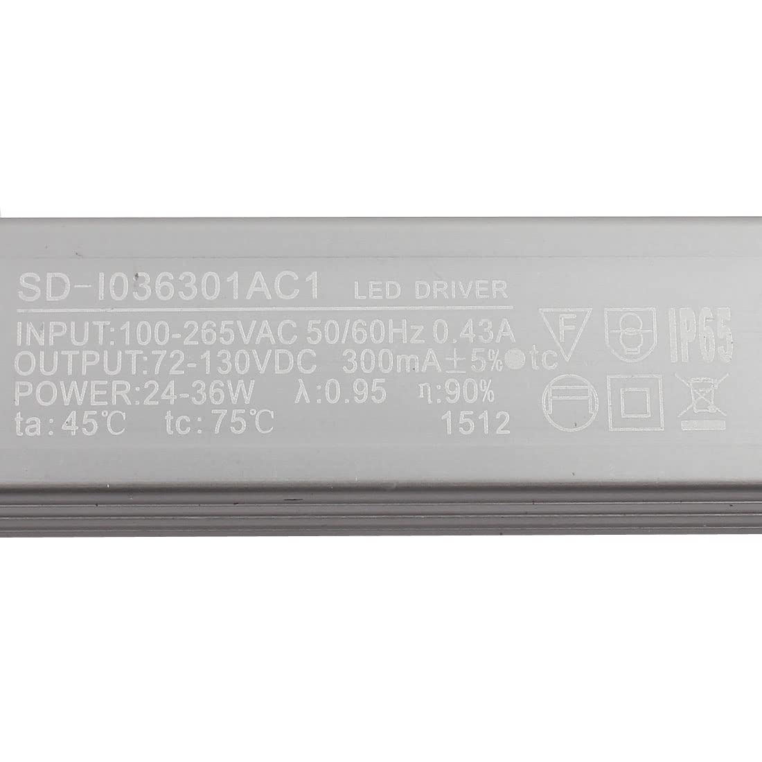 Ruilogod Waterproof LED Driver - AC100-265V To DC24-45V 8-12W Transformer, IP65, Aluminum Case
