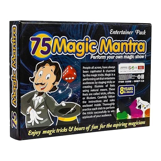 Image of Magic Tricks for Kids - Jumbo Magic Set with 75 Fun Tricks | Beginner Magician Kit with Props, Cards, Wand & Accessories | Easy-to-Learn Illusion Tricks for Boys & Girls | Play Gift Box