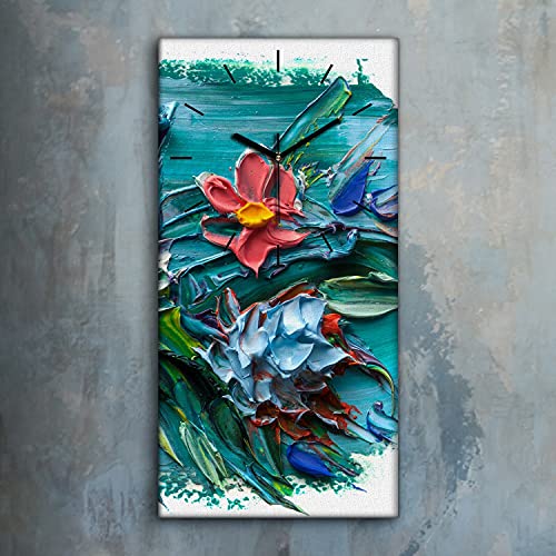 Art mural horloge sur toile de haute qualité style abstrait - 3