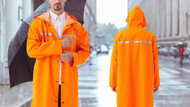 KEYRI 4 Pièces Cape De Pluie EVA Imperméable Réutilisable Et