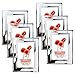 Schliersee 4x6 Picture Frame Set of 6 Home Decor Multi Glass Frames for Tabletop Display