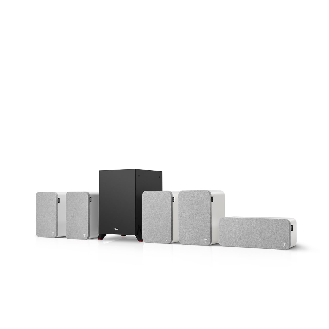 Teufel Ultima 20 5.1 Surround Sound System, Front- oder Downfire-Subwoofer (optional kabellos ansteuerbar), Bassreflex, HiFi Heimkino Soundsystem (Weiß)