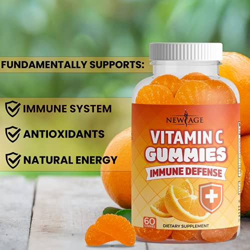 Vitamin-C-Gummies-by-New-Age-Orange-Vitamin-C-Gummy-2-Pack-Supports-Healthy-Immune-System-Vegetarian-Without-Gluten-120-Gummies