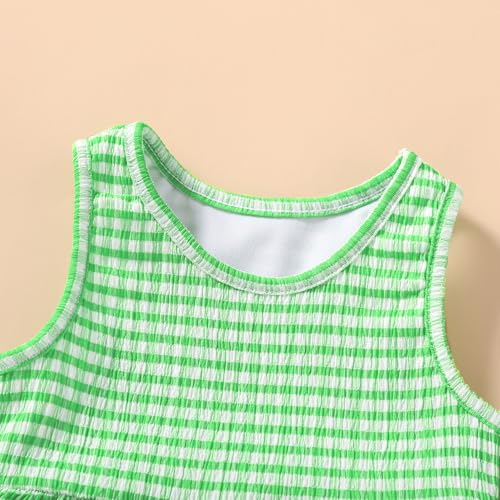Image of HAPPYMA Baby Swimsuit Toddler Girl Bathing Suit Summer Stripe Bikini Set Beach Two Piece Swim Wear