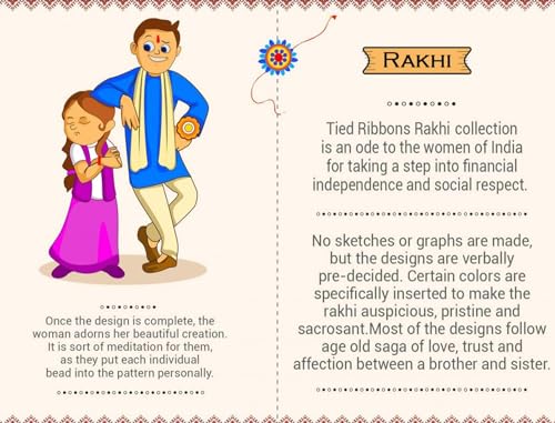 Image of TIED RIBBONS Rakhi for Brother - Set of 2 Rakhi for Brother Men Boys Kids Bhaiya with Roli Chawal - Rakhi's for Rakshabandhan