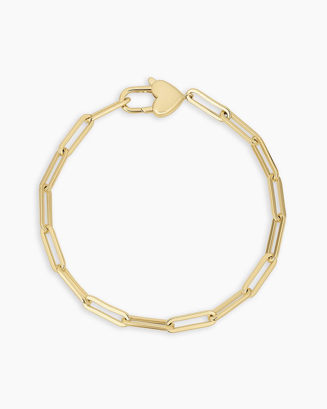 gorjana - Heart Padlock Bracelet 7" - 18k Gold Plating - Elegant and Romantic Design - Heart-Shaped Padlock Closure - Versatile for Any Occasion