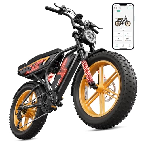 Image of TST Electric Bike for Adults 1500W Peak 20 inch Fat Tire All-Terrain E-Bike 60 Miles Electric Dirt Bike - 48V 15 AH Battery Electric Bicycle