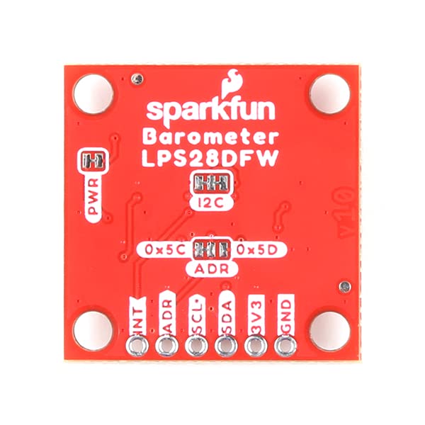SparkFun Absolute Digital Barometer - LPS28DFW (Qwiic) I2C Interface (Qwiic-Enabled) Water-Resistant Sensor Package, 2X Qwiic Horizontal Connectors, Supply Voltage Range: 1.7-3.6V