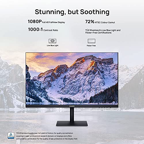 HUAWEI FullView Scherm 23,8 inch, 1080P, 72% NTSC kleurengamma, 1000:1, 5,7 mm bezels, 90% scherm lichaamsverhouding… - Afbeelding 7