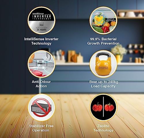 Image of Whirlpool 327 L 3 Star IntelliFresh Inverter Frost Free Double Door Refrigerator (IF INV ELT DF375 OMEGA BLACK(3S)-TL, Black)