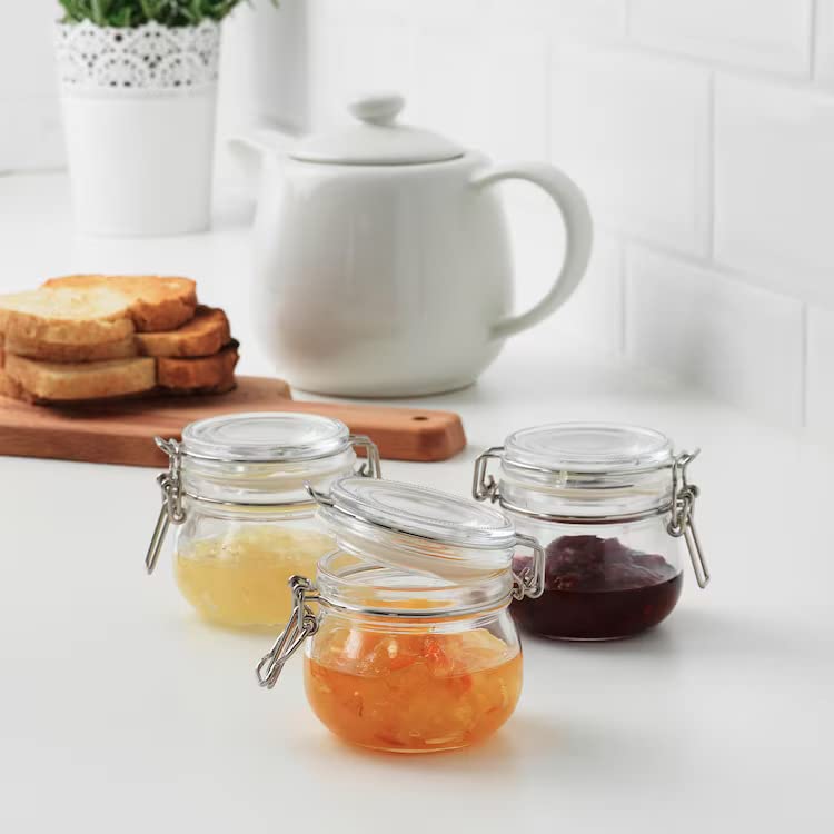IKEA Korken Glas mit Deckel, Klarglas, 13 cl Küche, Haushalt & Wohnen
