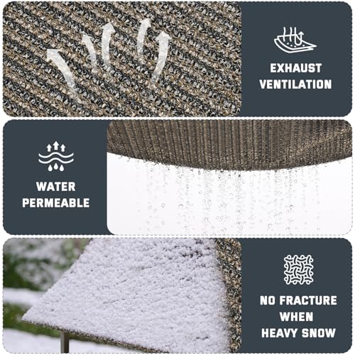 90% Sun Shade Cloth, Kesfitt 8x10FT Garden Shade Cover with Reinforced Grommets, Mesh Tarp Sun Privacy Screen for Greenhouse, Plant, Pergola, and Backyard Patio Sunshade