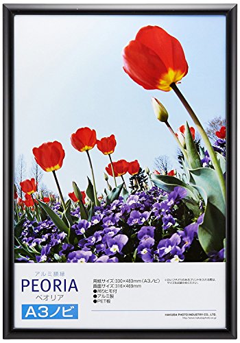 HAKUBA アルミ額縁 ペオリア A3ノビ ブラック 10枚セット AMZFAPE-BK10A3N