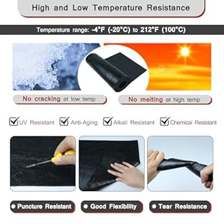 BXI SBS Modified Bitumen Waterproofing Membrane Roll, 13 Inch x 8.2 Feet Thick Flexible Torch-on Asphalt Roofing Material, Self-Healing Flashing Sealant Outdoor Roof Foundation Ice and Water Shield