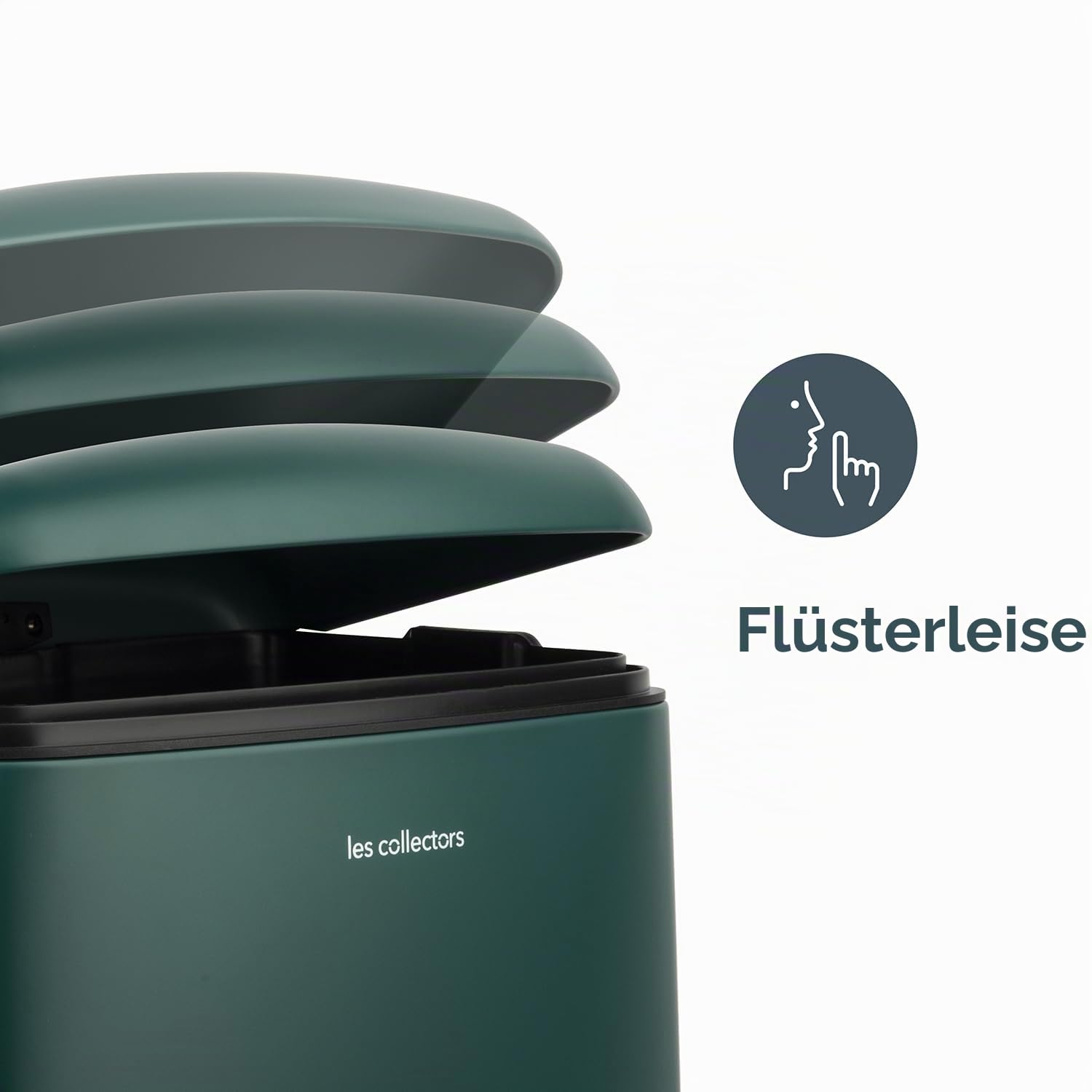 Les Collectors Küchen-Tretabfalleimer Edelstahl n°701 Fassungsvermögen 30 L, Kompakt, Herausnehmbares Innensiegel, Elegantes Design Mattes Finish, Strapazierfähig, Geräuscharmer Deckelverschluss