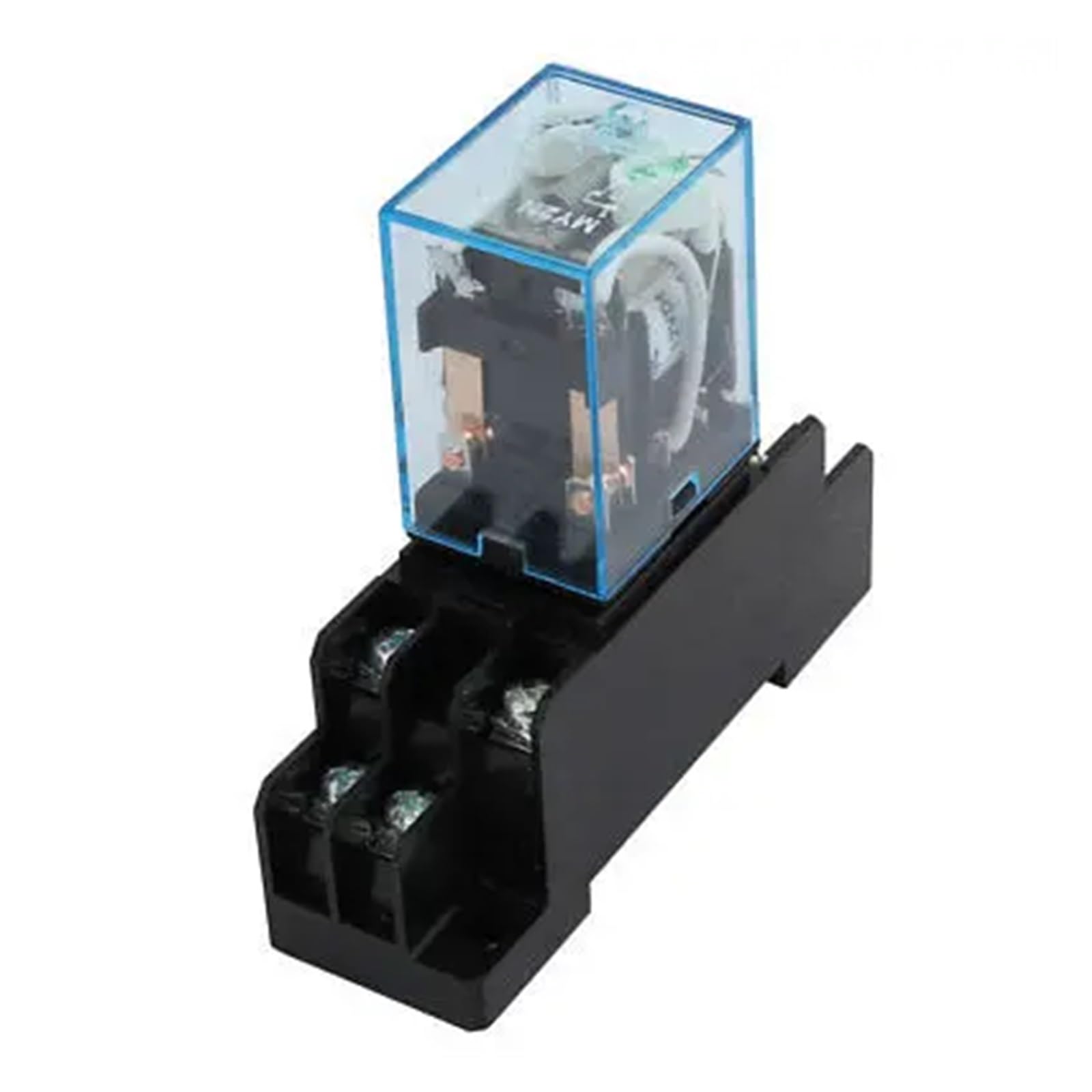 Relé de potencia electromagnético DPDT de 8 pines con bobina IEC255 DC 12V con base de zócalo