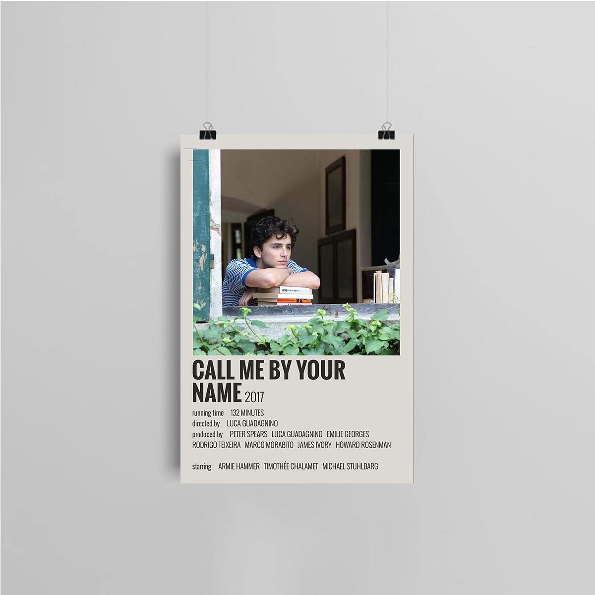 Call Me By Your Name Poster,Timothee Chalamet Merch,Canvas Wall