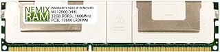 NEMIX RAM 32GB (1X32GB) DDR3 1600MHZ PC3-12800 4Rx4 1.35V 240-PIN ECC LRDIMM Load Reduced Server Memory