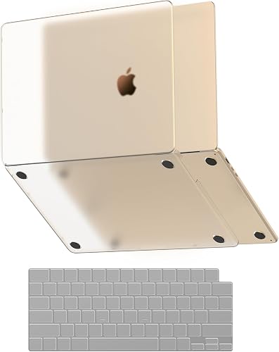 Soonjet for MacBook Air 13.6 inch Case M3 M2 2024-2022 Model A3113 A2681, Sturdy Protective Hard Shell Case + Translucent Keyboard Cover for MacBook Air 13 inch Case - Starlight Clear