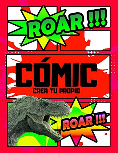 Portada de Crea tu propio cómic: Dinosaurios grandes crea tu propio libro cómic vacío dibujo infantil