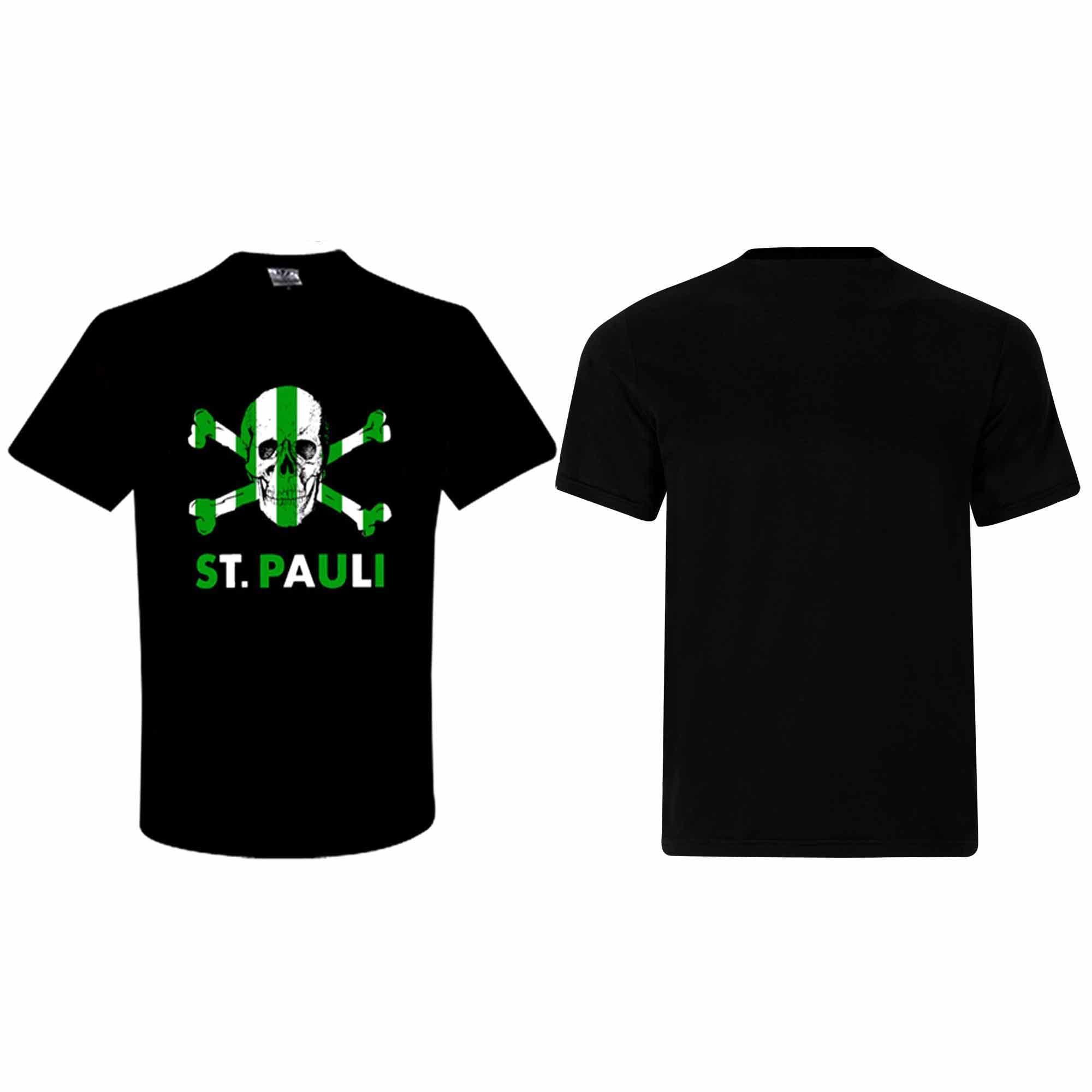 St Pauli Kult Skull & Crossbones Football T-Shirt (100% Cotton Sizes S to 3XL), Celts Friendship T-Shirt, Football Shirt (Small) Black - Image 3