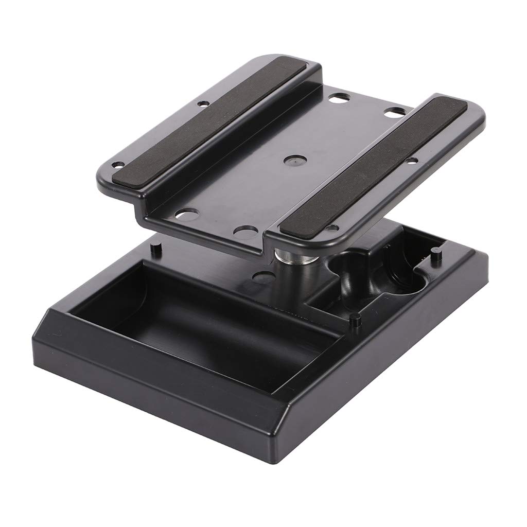 harayaa Soporte para Taller de Coches RC, Giratoria, Accesorio de Giratoria para Chasis de Modelos, Adecuado para Bricolaje, Hogar, Negro, 20 x 15.5 x 7 cm