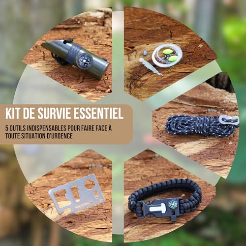 Kit Sopravvivenza Completo Kit Primo Soccorso Militare Guerra Nucleare Attrezzature Campeggio Escursionismo Borsa 72H Catastrofe Multifunzione Accendisigari Copertura Emergenza Catakit Evacuazione - 7