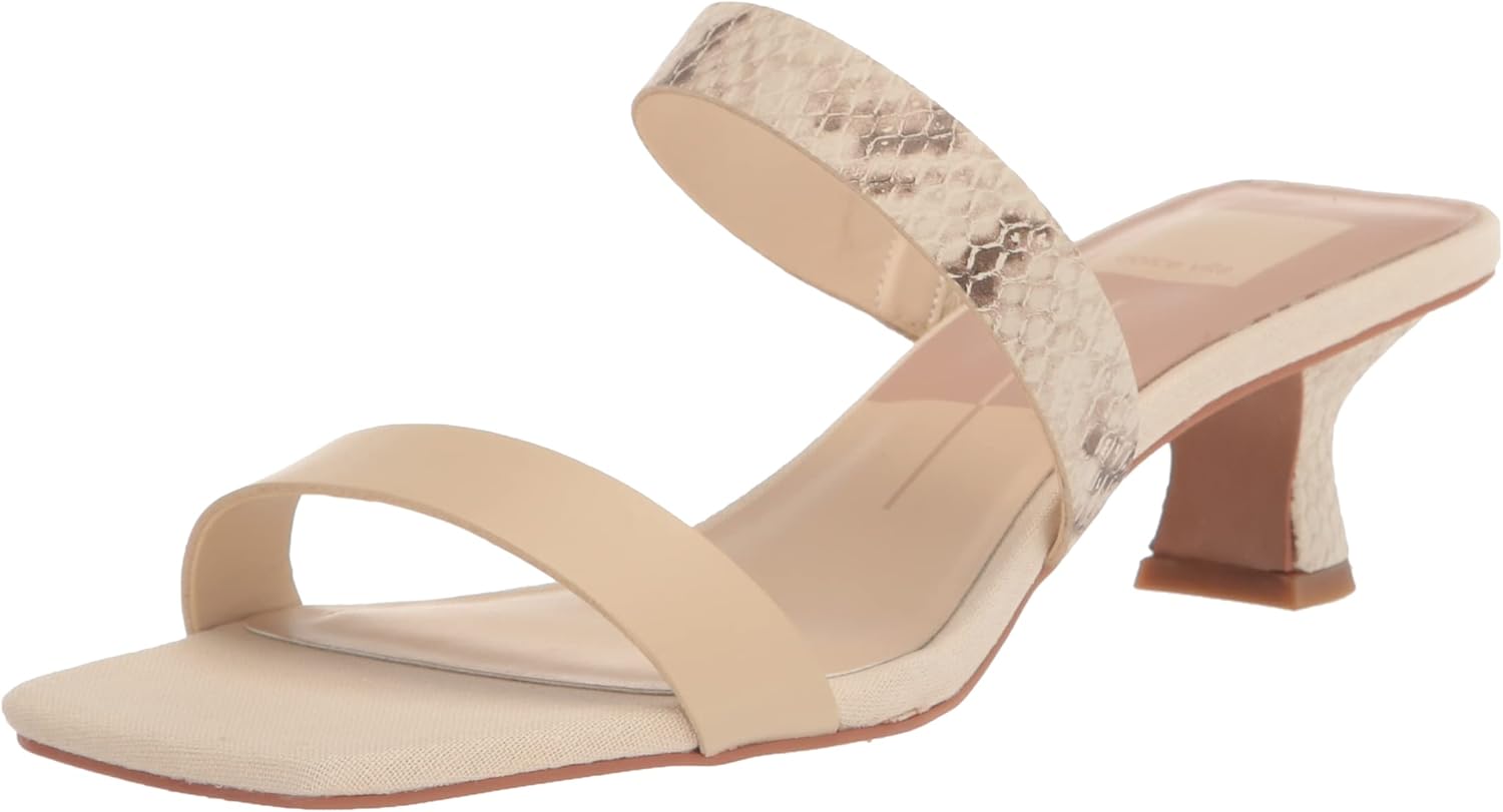 Dolce Vita Women's Bertie Heeled Sandal, Vanilla Multi Leather, 7.5