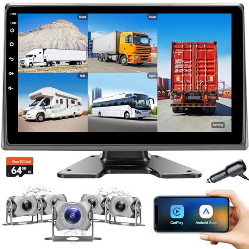 1080P Wired Backup Camera System - Plug & Play Pre-Wired for Furrion System 5 Channels Rear View Cam w/ 10