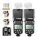 Godox 2X TT600 High Speed Sync 2.4G Wireless Camera Flash Speedlite Light with Godox X1T-N Remote Trigger Transmitter Compatible for Nikon Camera& 2X Diffuser& CONXTRUE USB LED