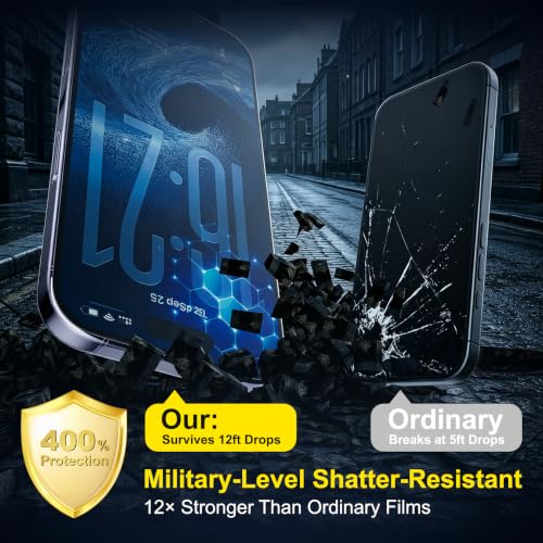 3 Pack for iPhone 17 Pro Max Privacy Screen Protector, HD Clear Glass - image 3