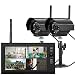 Produktbild RANZIX 7" TFT DVR Digitales Überwachungskamera Set mit Monitor, Außen Videoüberwachungs Außenkamera LCD Funk Überwachungskamera mit 2 Kamera