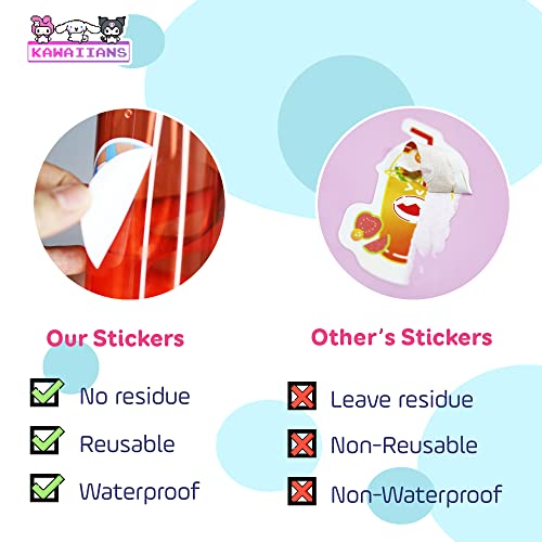 Kawaiians 100Pcs Mixed Cartoon Stickers, Vinyl Cute Cartoon Character Stickers For Water Bottle Laptop Phone Guitar, Waterproof Animation Decal For Kids Teen Adults (100Pcs Mixed Cartoon) #TOP4