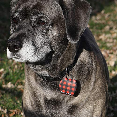 Image of Dapper Dog - Dog Tag Silencer with Tag Ring (Red Checkered)
