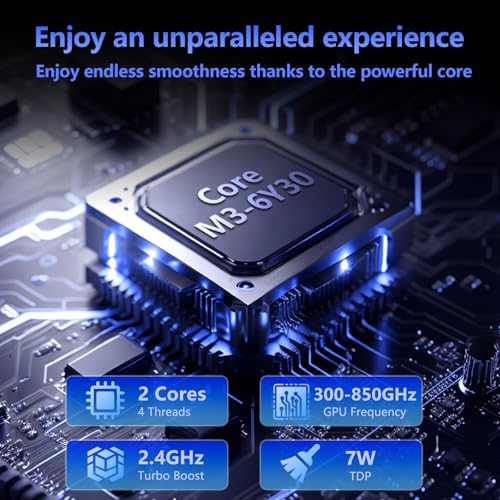 Image of 15.6 inch Laptop with Core M3-6Y30 Processor Laptop Computer 8GB RAM 256GB SSD, 180Open Lap Top, FHD 1920*1080, WiFi5, BT4.2, USB3.0, Mini HDMI, Win 11 Pro Laptop for Business Office Student