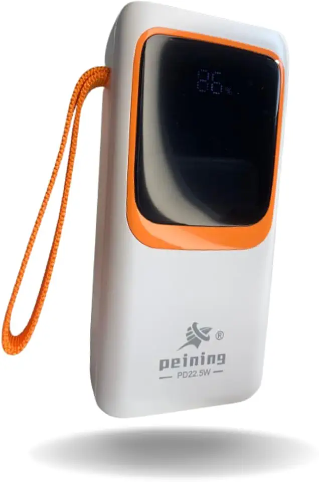 Carregador Power Bank Portatil 30000mAh 22.5w, Bateria Portátil com Display Digital Lanterna (BRANCO)